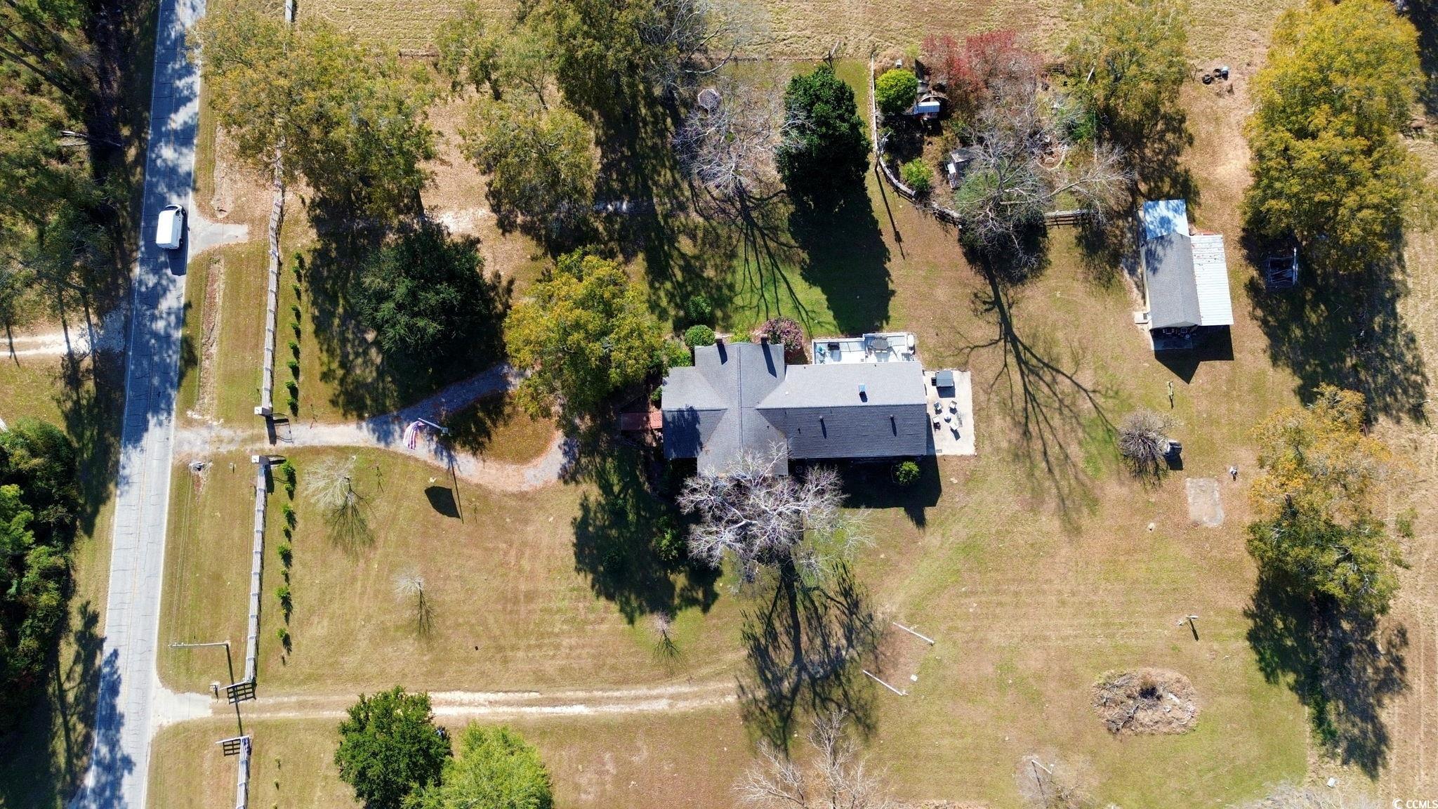 10463 County Line Road Hemingway, SC 29554 - Photo 33 of 40 Aerial overview of property's location with rural landscape