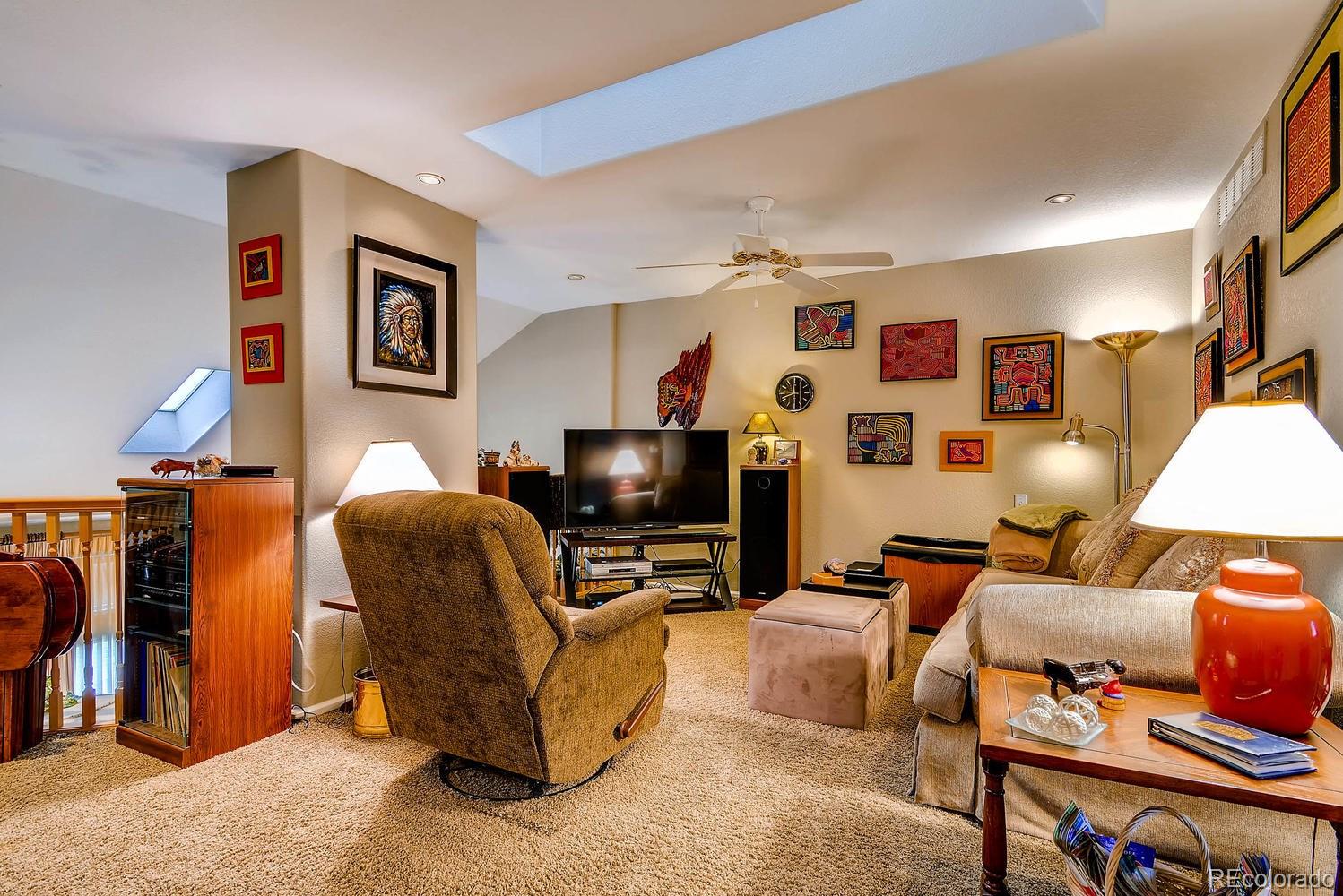 6207 Trailhead Road Highlands Ranch, CO 80130 - Photo 21 of 28 a living room with furniture and a flat screen tv