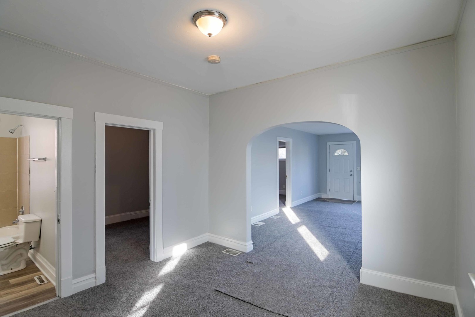 817 11th Street North Chicago, IL 60064 - Photo 10 of 45 a view of a hallway with wooden shelves