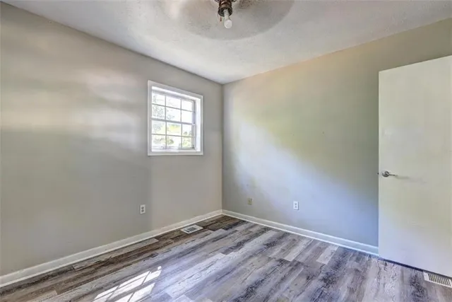 an empty room with a window