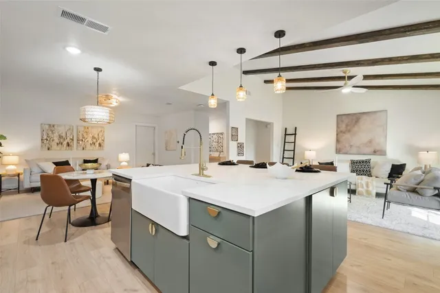 a view of city and ocean