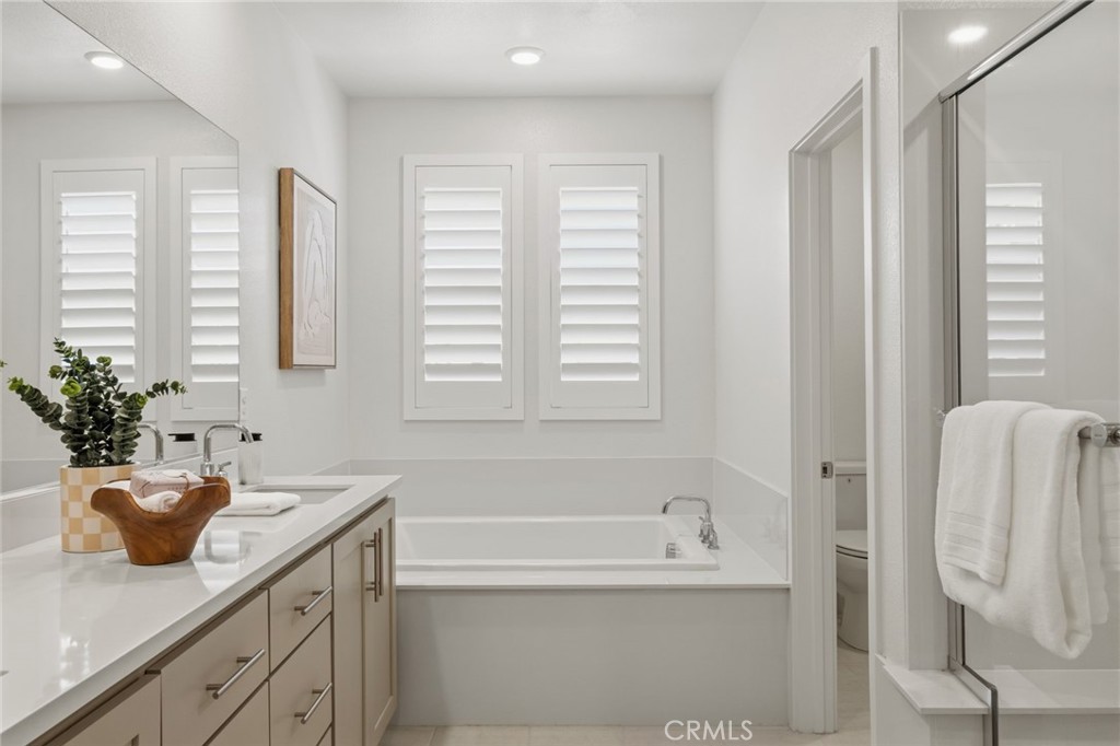 45235 Wisdom Road, Unit 1003 Fremont, CA 94538 - Photo 13 of 32 a bathroom with a tub a sink and potted plants