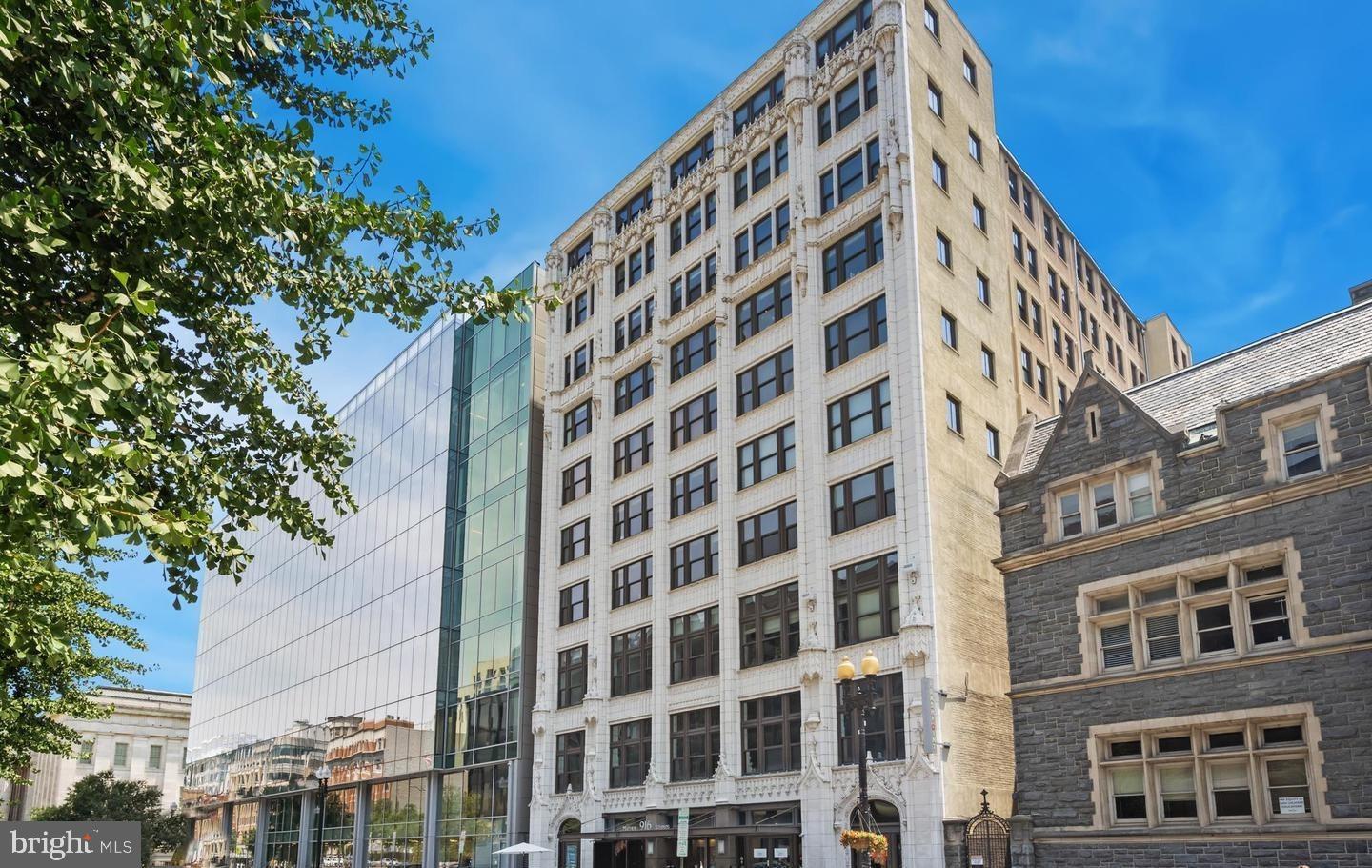 a front view of a building