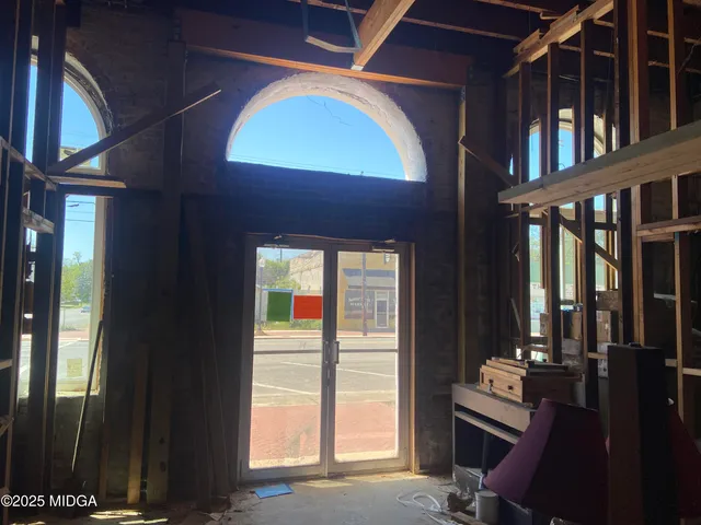 a view of an front door