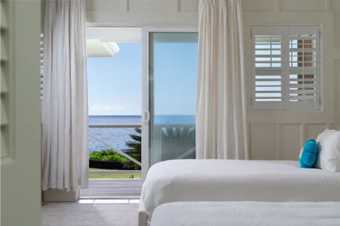 a view of a balcony with an outdoor space