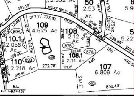 Lot108.1 Woodmere Road Becket, MA 01223 - Photo 11 of 11 Parcel Map 2