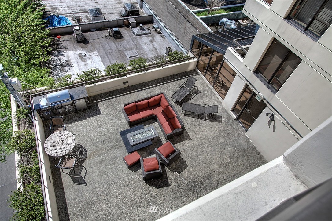 2201 3rd Avenue, Unit 1001 Seattle, WA 98121 - Photo 15 of 20 an aerial view of a fireplace and room view