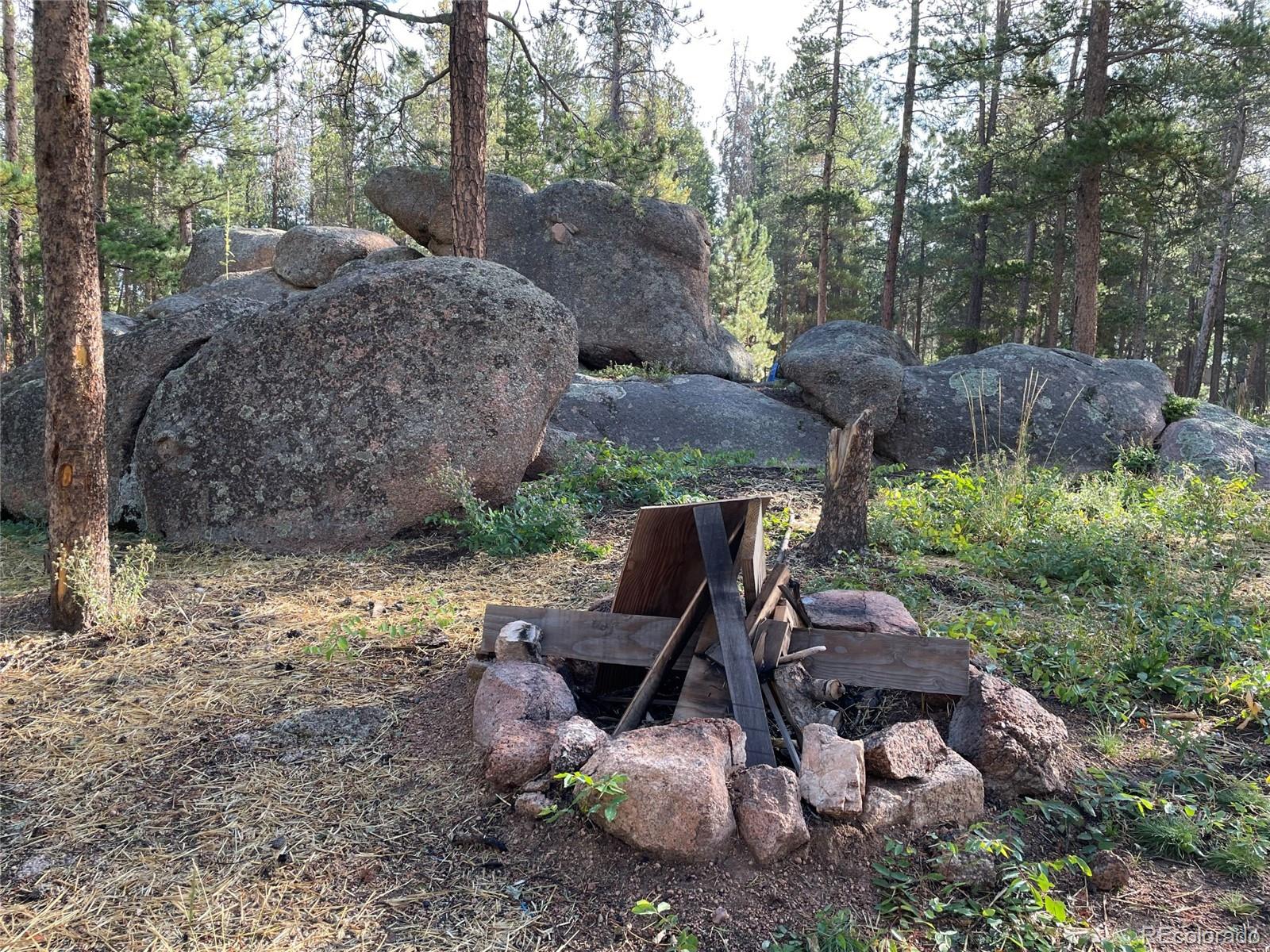69 County Road 114 Bailey, CO 80421 - Photo 27 of 34 a view of a backyard with chairs and a table