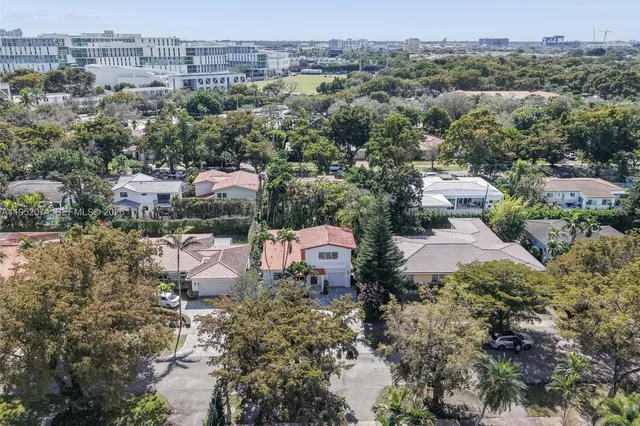 an aerial view of multiple house