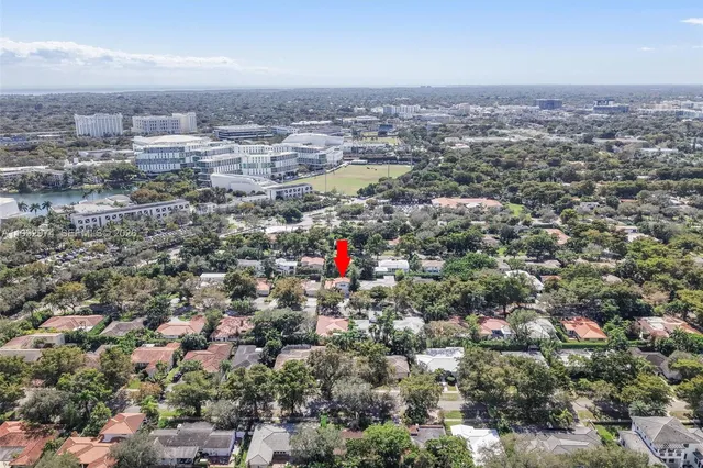 an aerial view of a city with lots of residential buildings