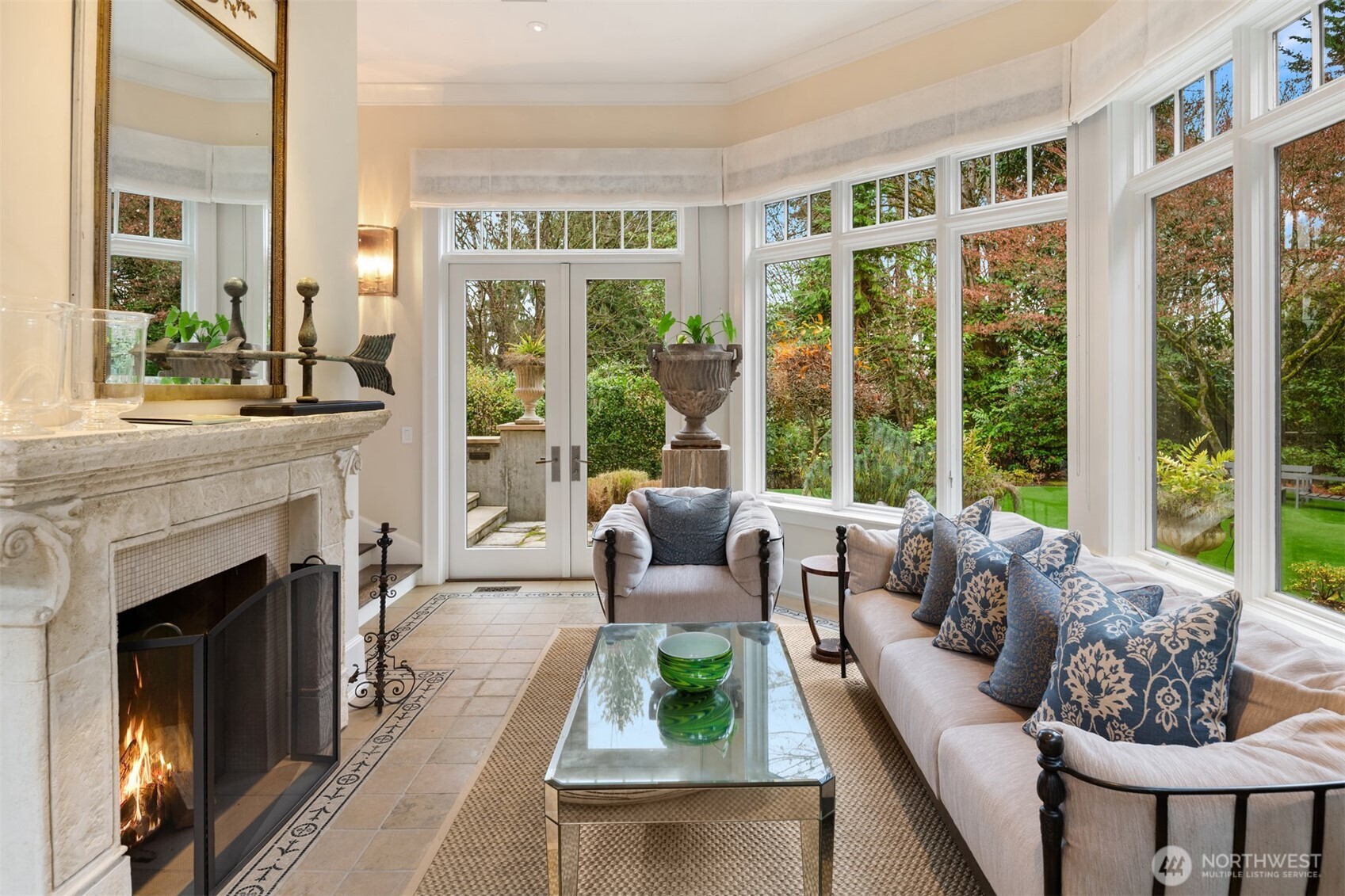 3814 East John Street Seattle, WA 98112 - Photo 7 of 26 a living room with furniture and a fireplace