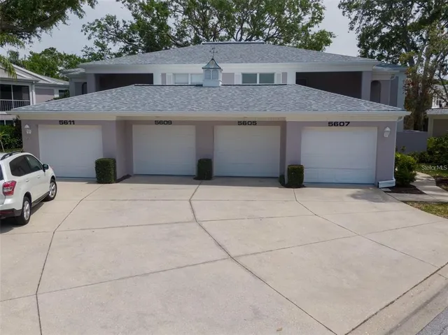 a view of a car garage