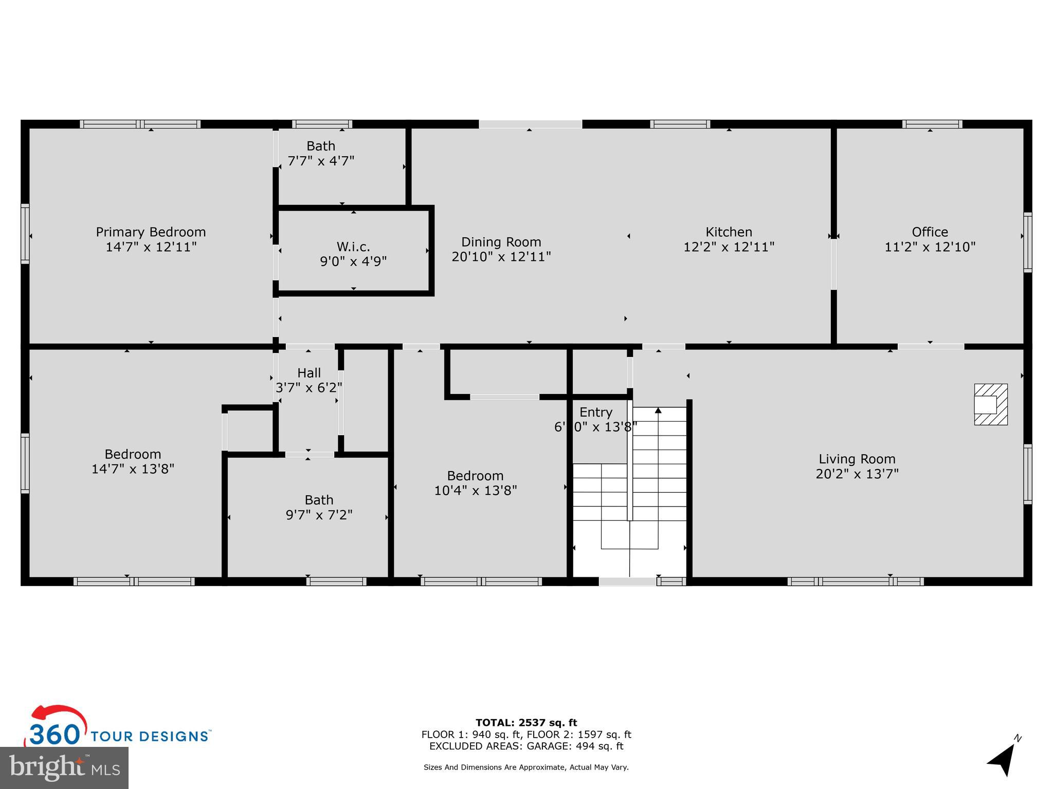 2540 Monument Road Myersville, MD 21773 - Photo 67 of 68 Upper level floor plan