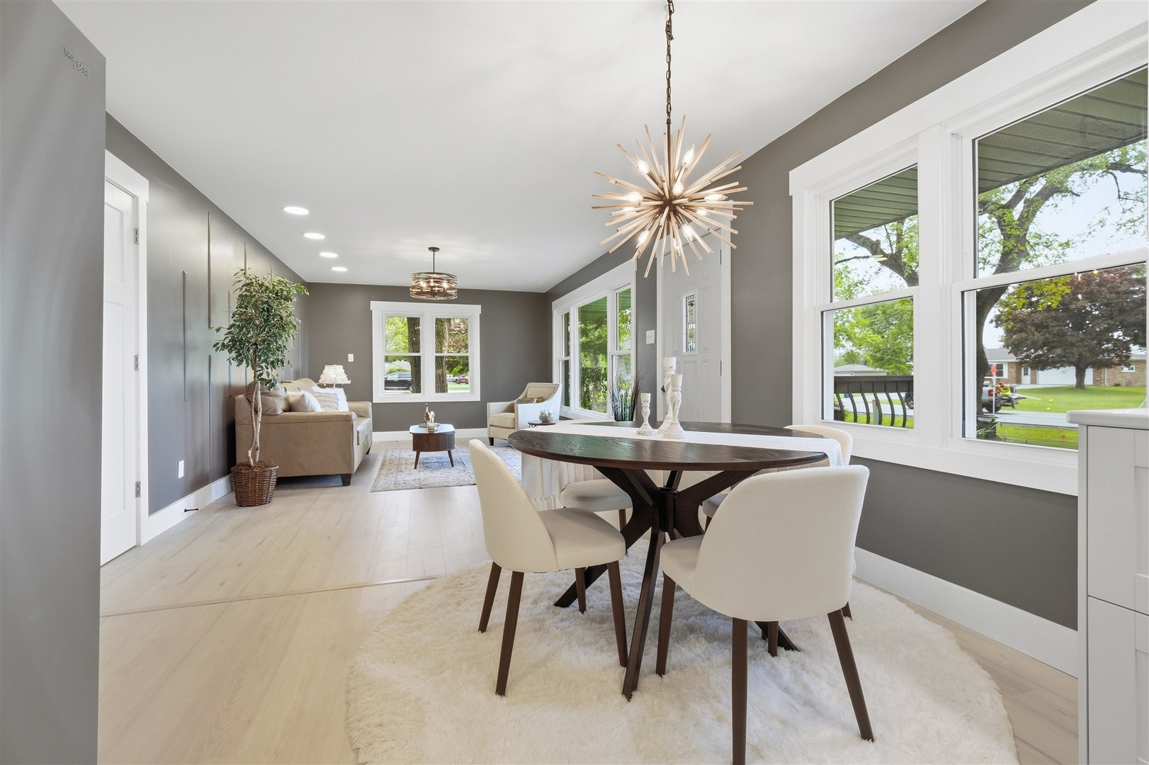 7277 East 3000 N Road Cornell, IL 61319 - Photo 6 of 40 a view of a dining room with furniture window and outside view