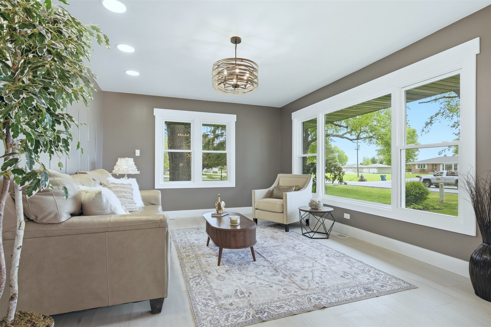 7277 East 3000 N Road Cornell, IL 61319 - Photo 9 of 40 a living room with furniture and a large window