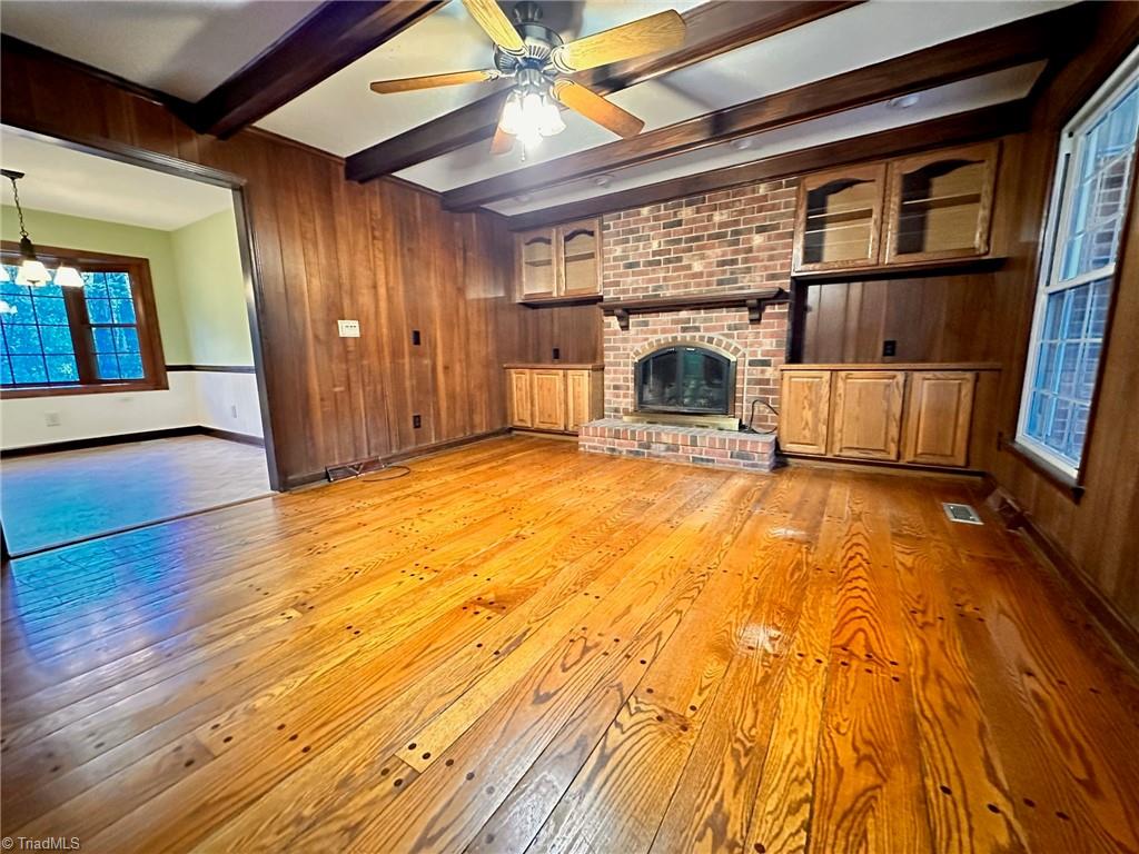 3415 Old Onslow Road Greensboro, NC 27407 - Photo 9 of 45 Great room with wood fireplace - View 1