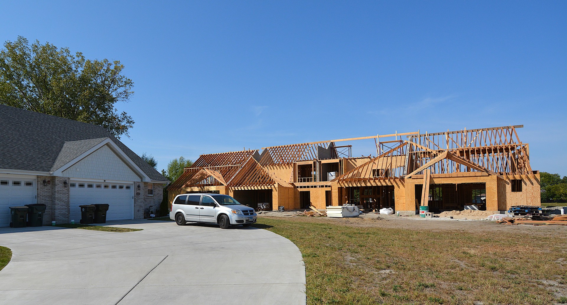 a car parked in front of house