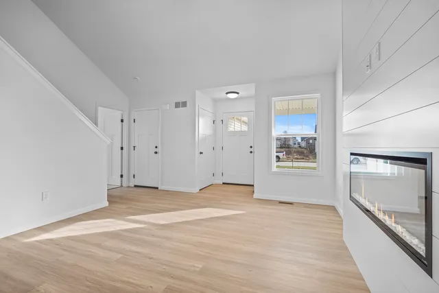 a view of an empty room and window