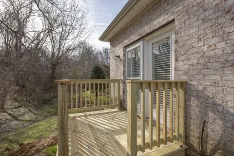 a view of wooden house