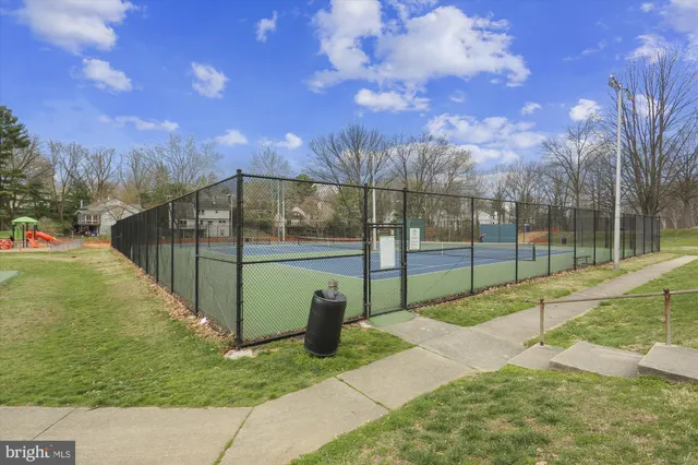 a view of a park with slide