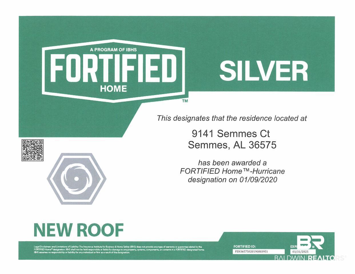 9141 Semmes Court Semmes, AL 36575 - Photo 27 of 28 Fortified Silver Certificate for 9141 Semmes Court