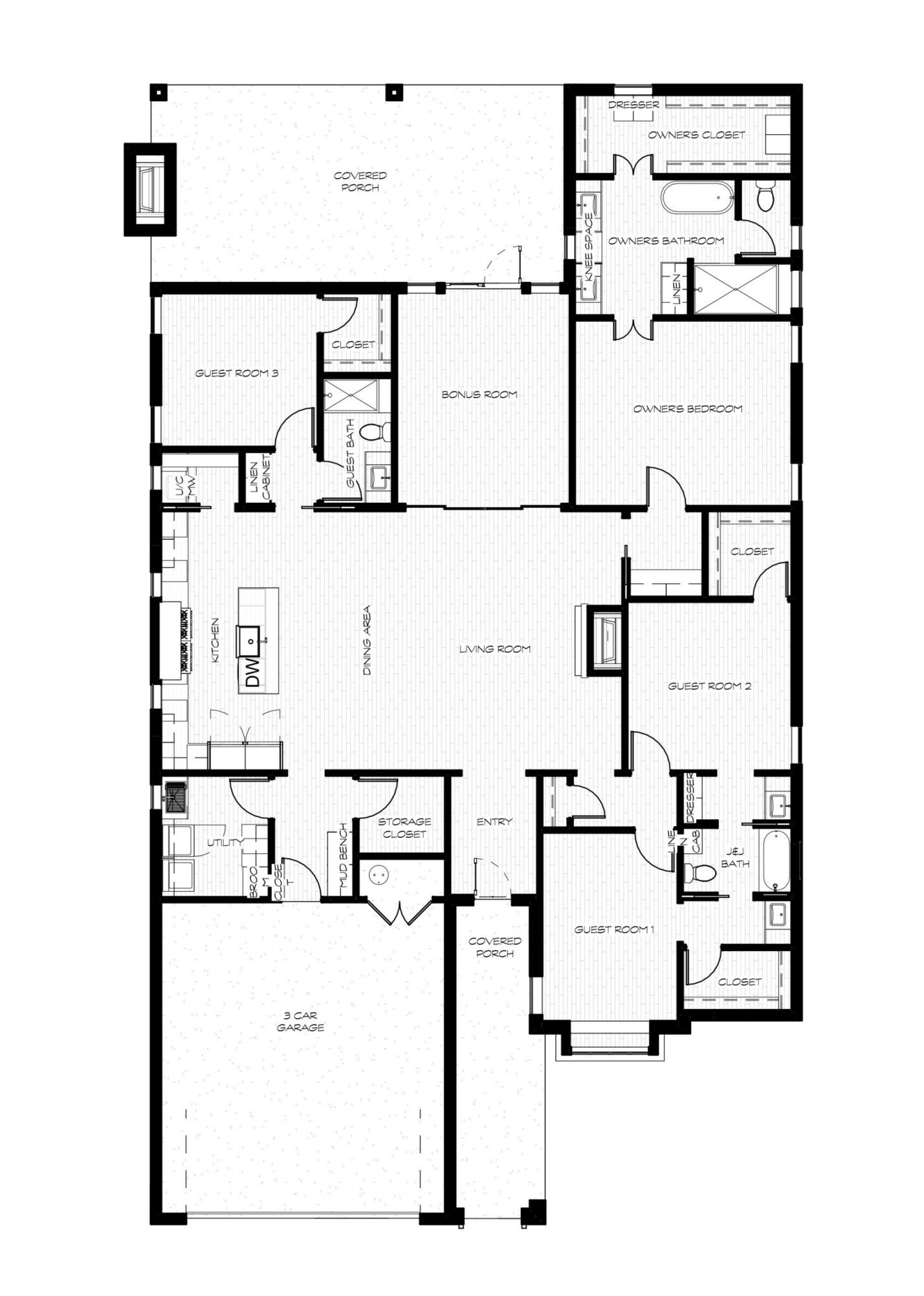 3614 126th Place Lubbock, TX 79423 - Photo 3 of 3 3614-126th-Pl-Web-Floor-Plan-scaled