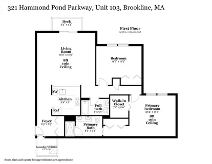 $979,000 | 321 Hammond Pond Parkway, Unit 103, Brookline, MA 02467