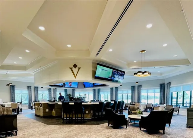 a view of a dining area with furniture