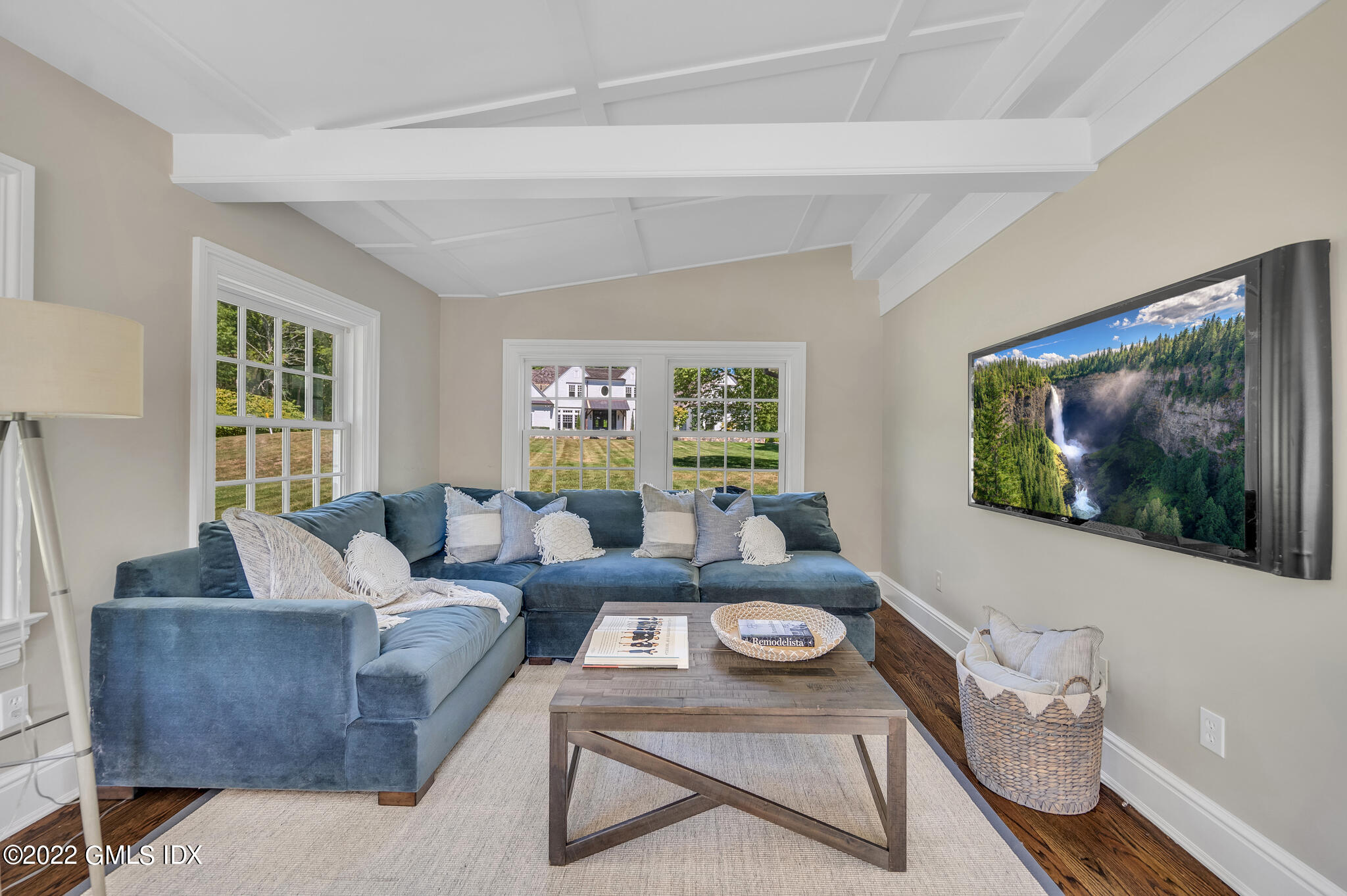 269 Riversville Road Greenwich, CT 06831 - Photo 47 of 55 a living room with furniture and a flat screen tv