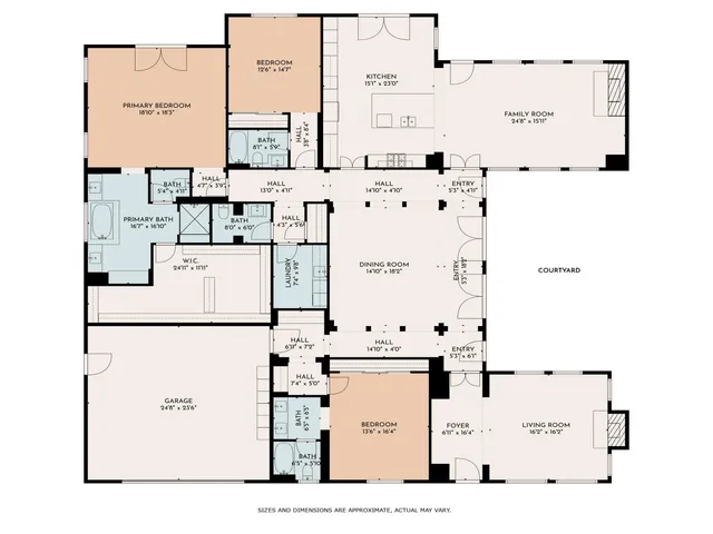 a bathroom with a double vanity sink and mirror