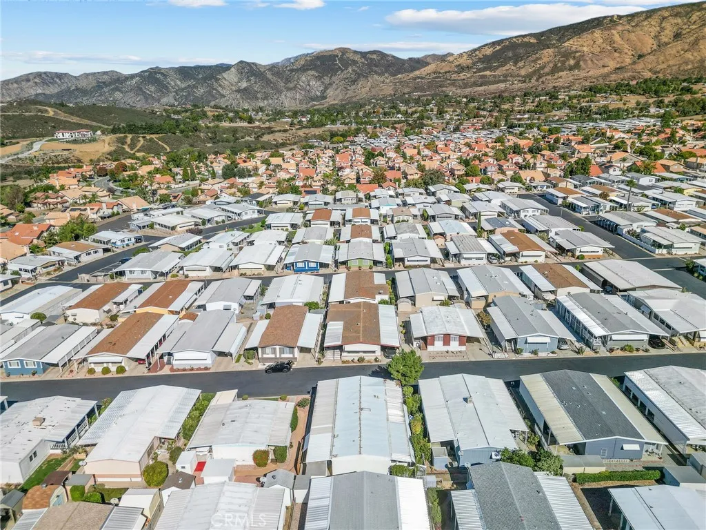 35218 Fir, Unit 183 Yucaipa, CA 92399 - Photo 35 of 35 an aerial view of residential houses with outdoor space