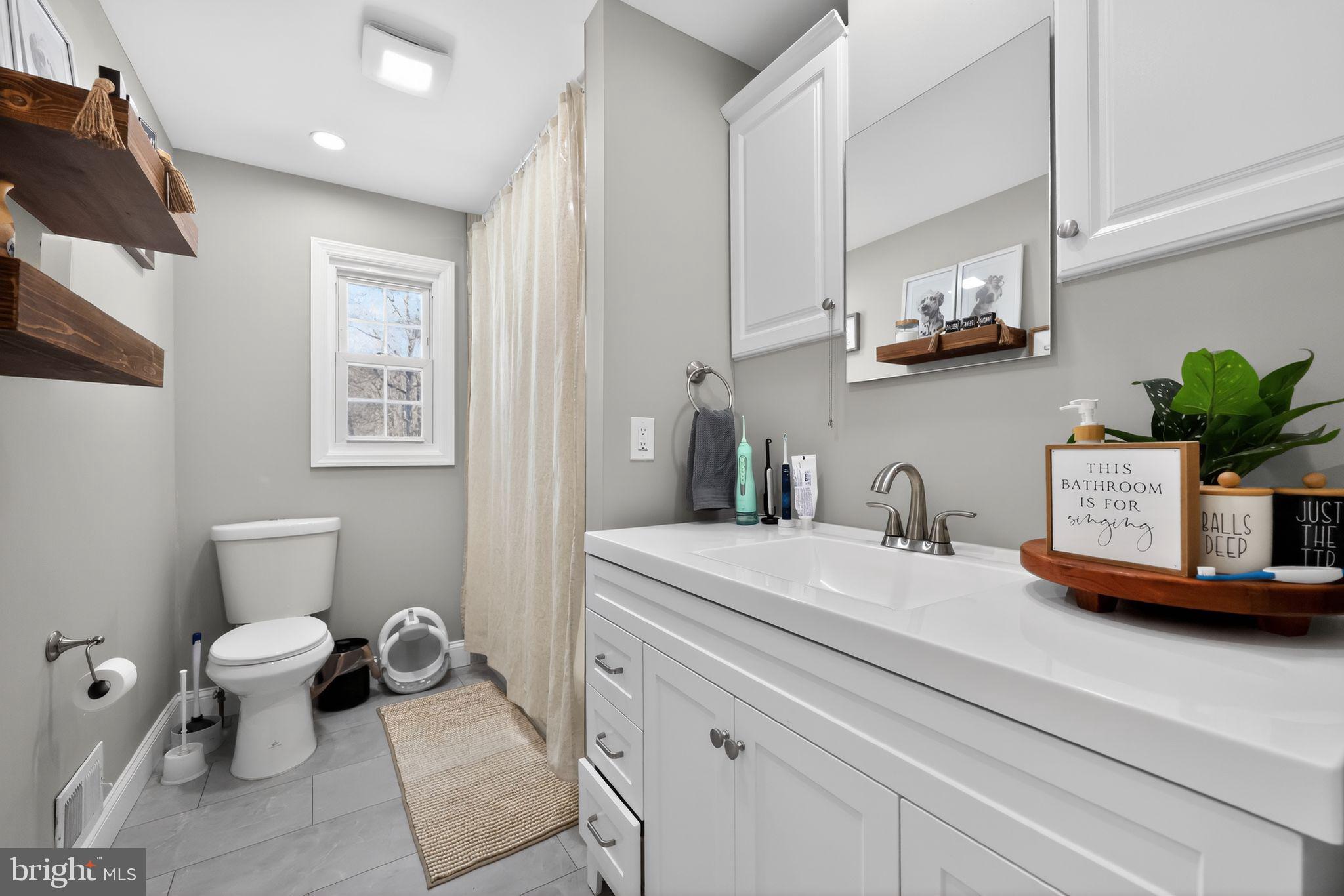 298 South Tuckahoe Road Williamstown, NJ 08094 - Photo 15 of 22 a bathroom with a sink a toilet and a mirror