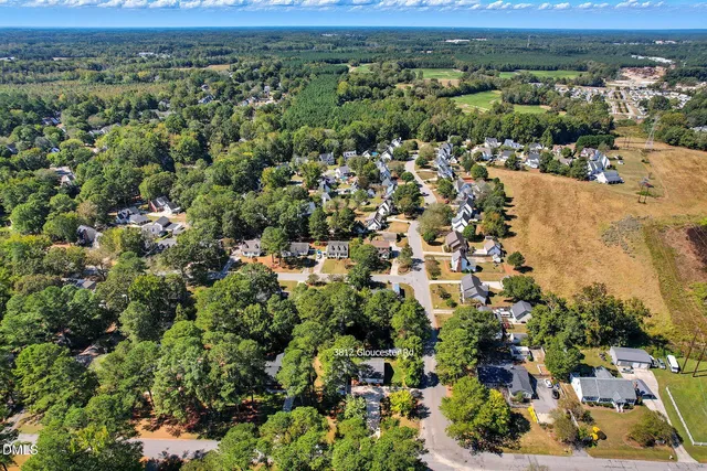 an aerial view of multiple house