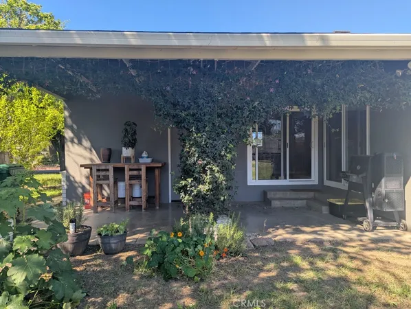 a view of a outdoor space with seating space