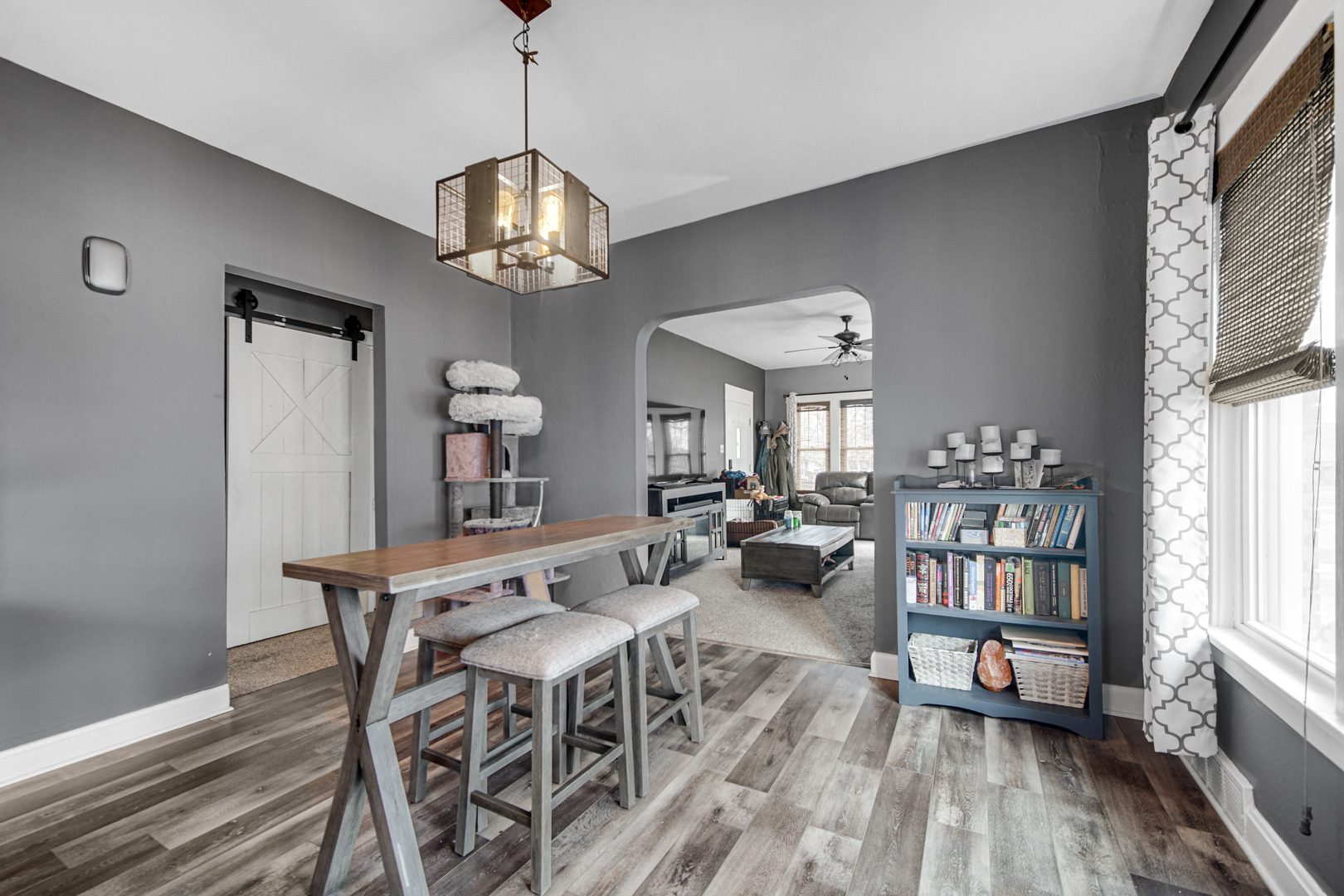 505 North William Street Joliet, IL 60435 - Photo 7 of 22 a view of a dining room with furniture window and wooden floor