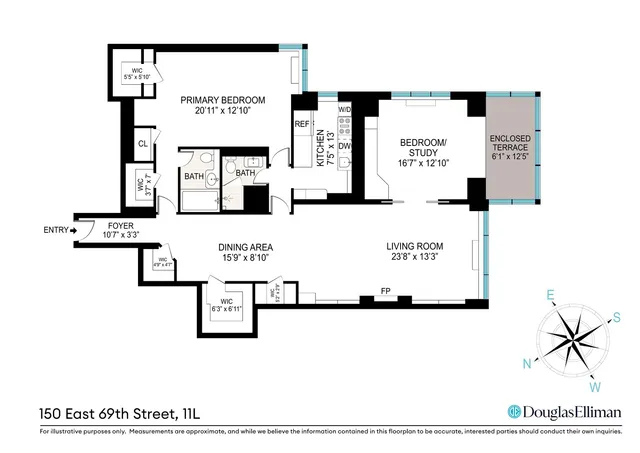 $1,595,000 | 150 East 69th Street, Unit 11L | Lenox Hill