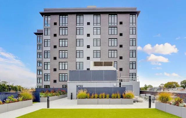 a view of building with outdoor space