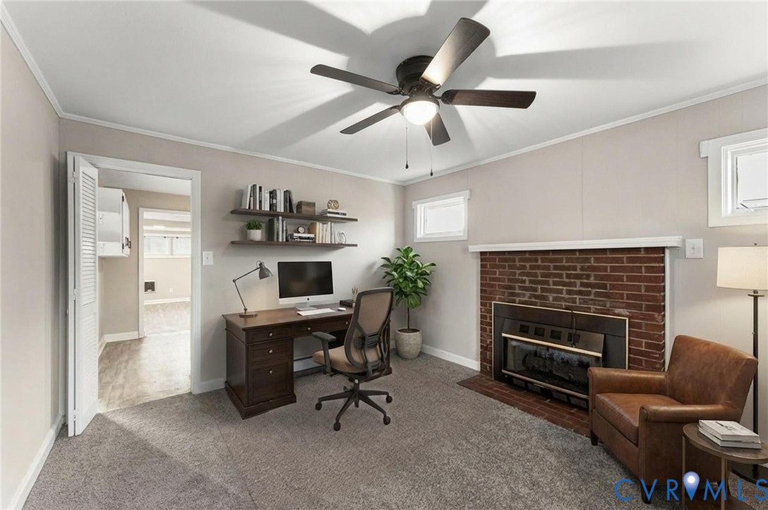 159 2nd Street Appomattox, VA 24522 - Photo 7 of 30 a livingroom with furniture and a fireplace