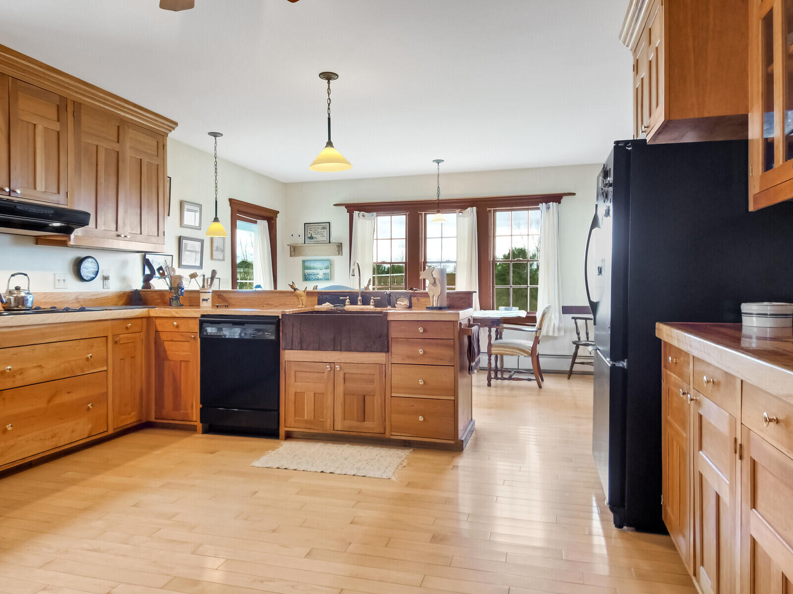 107 Quaker Hill Road Unity, ME 04988 - Photo 44 of 65 Custom kitchen with lots of light