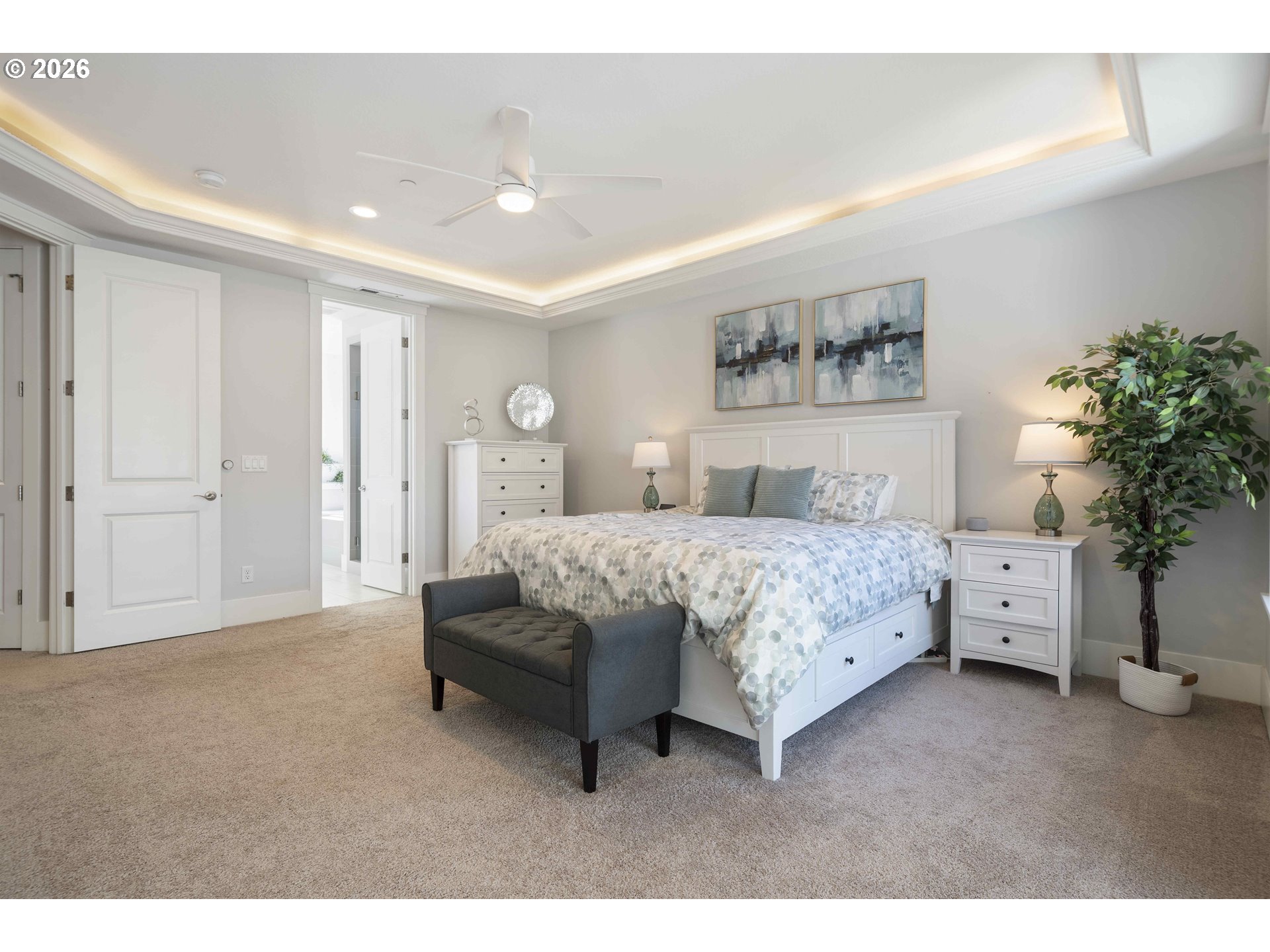 2036 Northwest 44th Avenue Camas, WA 98607 - Photo 20 of 48 a bedroom with a bed and a potted plant