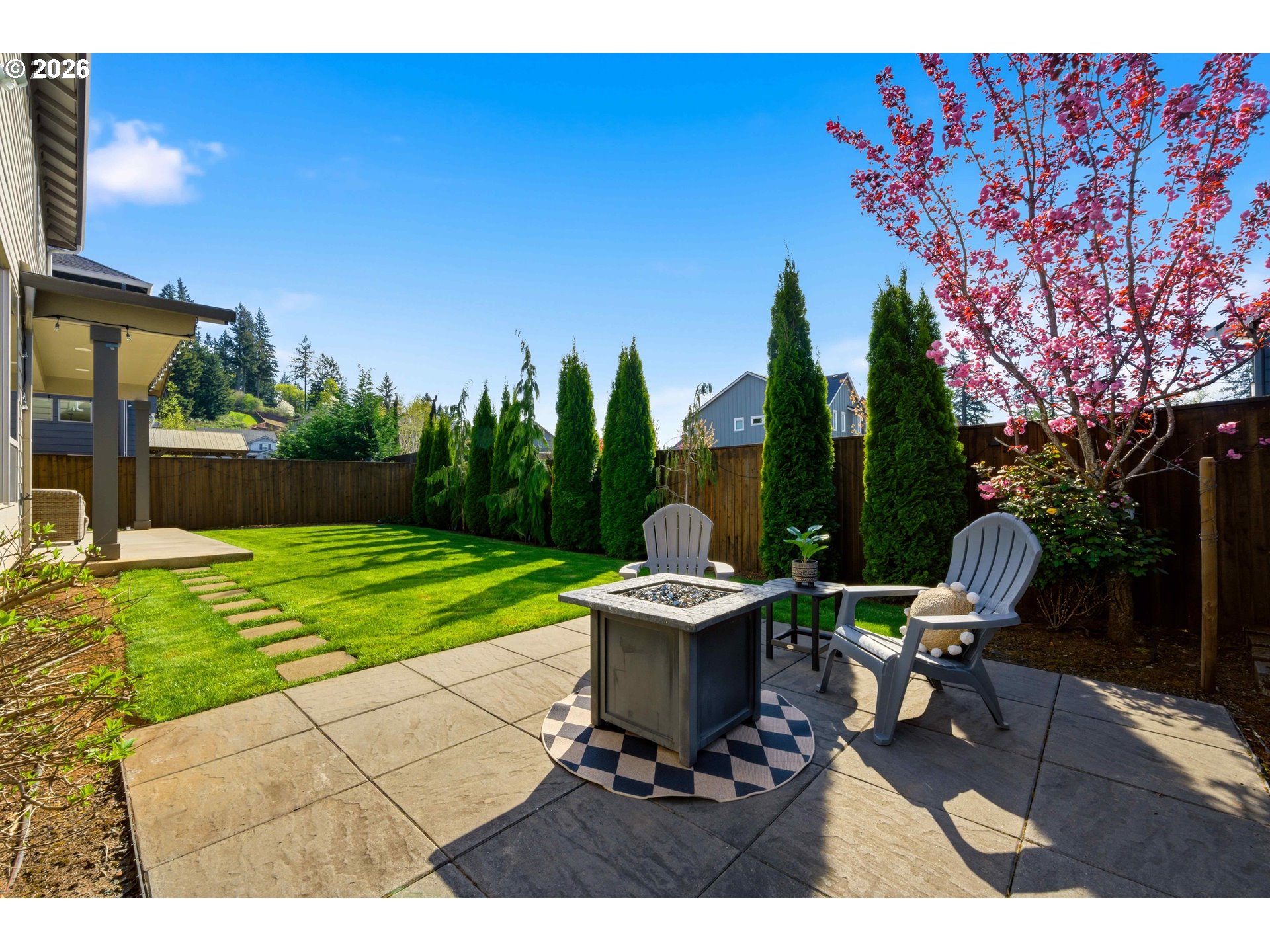2036 Northwest 44th Avenue Camas, WA 98607 - Photo 45 of 48 a view of a backyard with sitting area