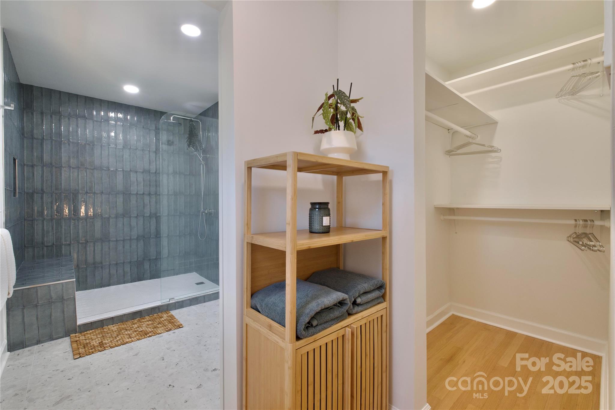 3549 Woodleaf Road Charlotte, NC 28205 - Photo 20 of 43 a bathroom with a sink and a shower