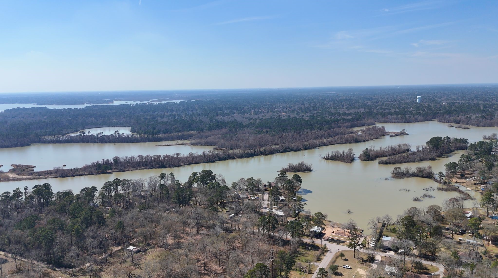 0 Cheatham Road Huffman, TX 77336 - Photo 8 of 11 Aerial view of Lake Houston as seen from above Lots 103 and 104, just minutes from the property.