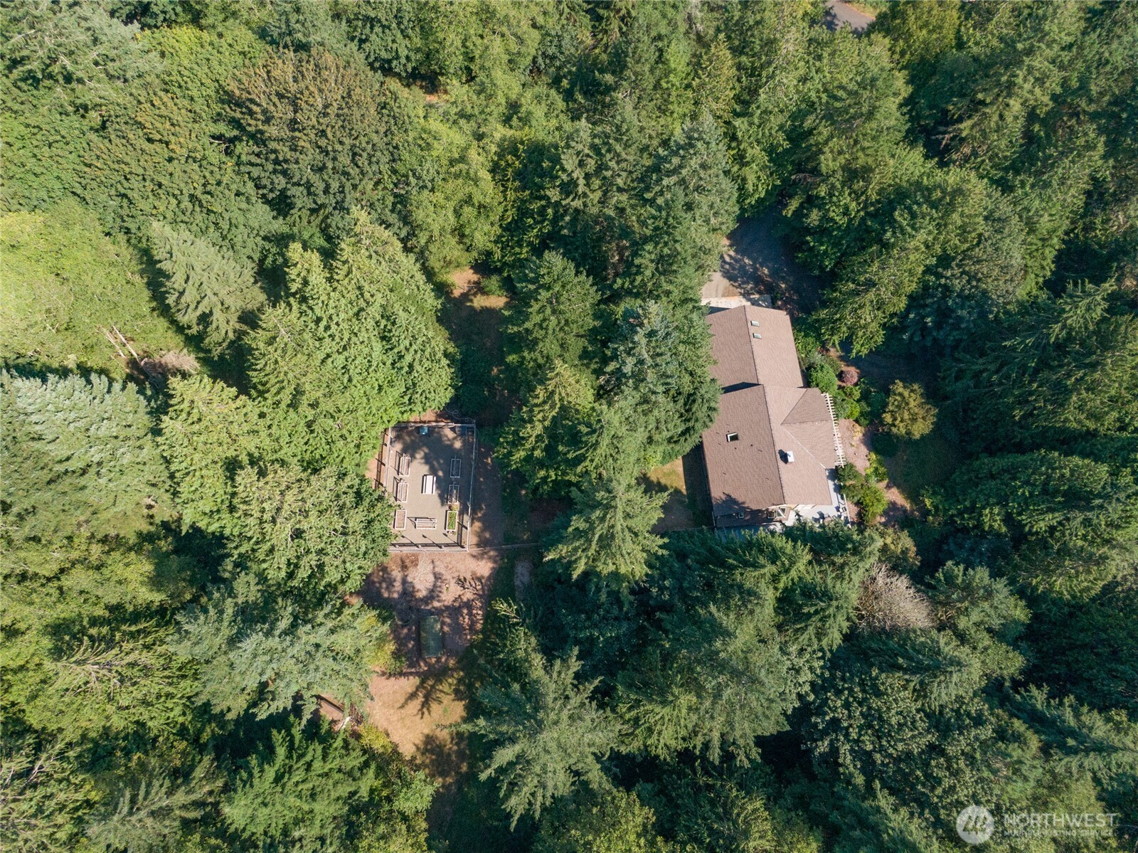 20 Bluebird Lane Port Ludlow, WA 98365 - Photo 37 of 40 an aerial view of residential house with outdoor space and trees all around