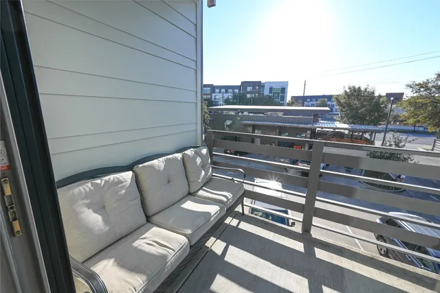 a view of balcony with couch