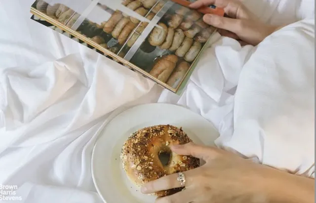 a table and chairs in a room