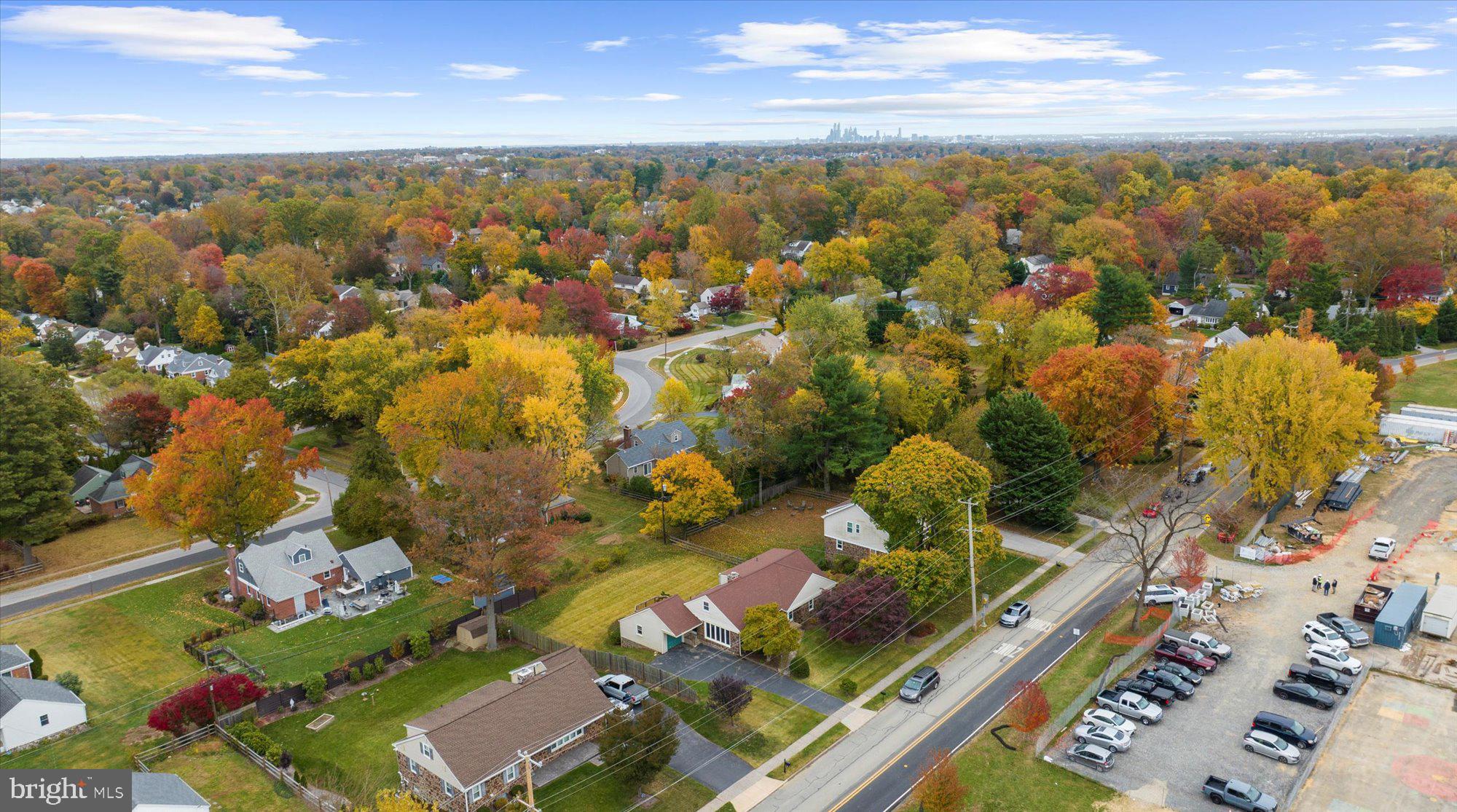 821 Coopertown Road Bryn Mawr, PA 19010 - Photo 41 of 44 an aerial view of residential houses with outdoor space