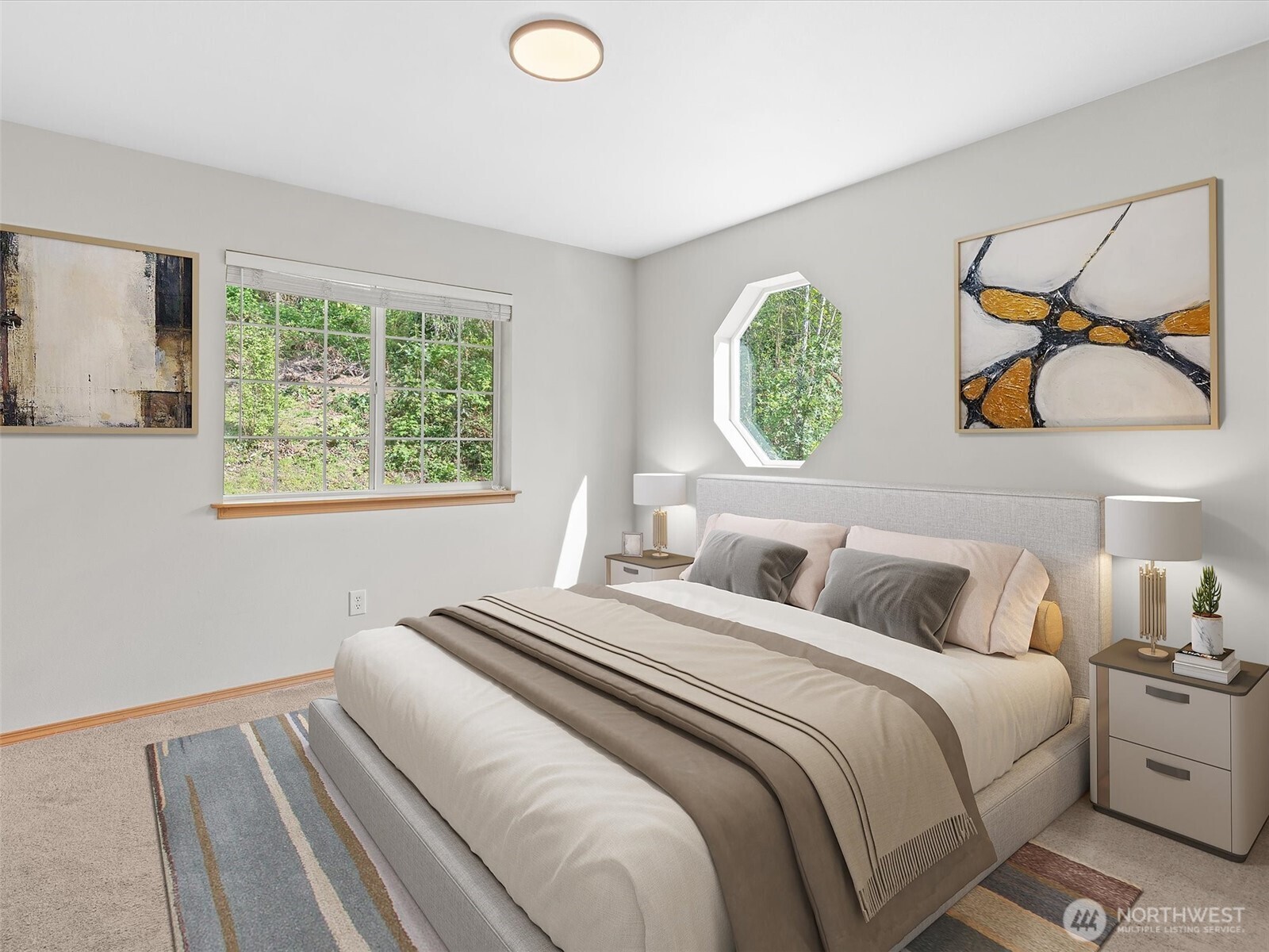 5062 23rd Avenue Southwest Seattle, WA 98106 - Photo 23 of 39 a bedroom with a bed and a window