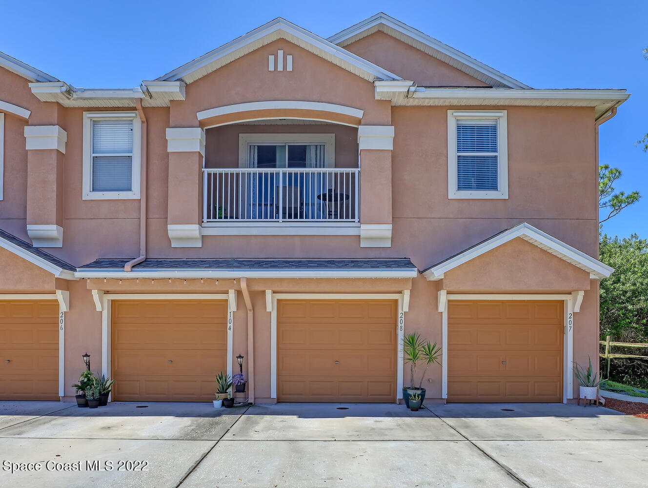 a front view of a house