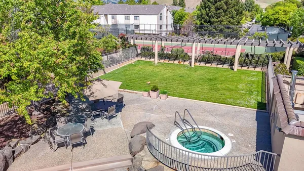 an aerial view of a city with lots of residential buildings